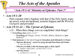 Lesson 19 the acts of the apostles part 1