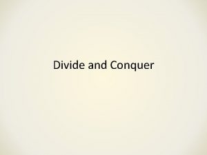 Divide and conquer complexity