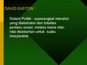Sistem politik easton