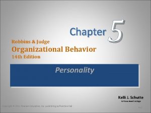 Robbins Judge Chapter Organizational Behavior 5 14 th