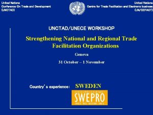 United Nations Conference On Trade and Development UNCTAD