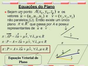 Equações cartesianas do plano