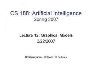 CS 188 Artificial Intelligence Spring 2007 Lecture 12