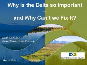 Why is the Delta so Important and Why