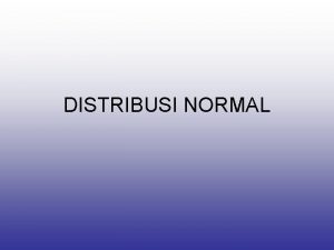 Contoh distribusi normal