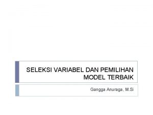 Contoh stepwise Contoh stepwise