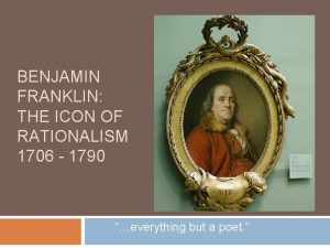 Benjamin franklin rationalism