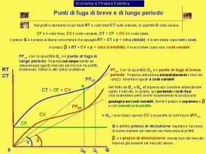 Cos'è il punto di fuga in economia