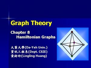 Graph Theory Chapter 8 Hamiltonian Graphs DaYeh Univ