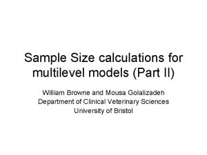 Sample size calculations in multilevel modelling