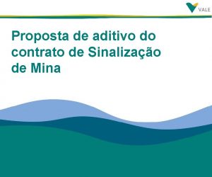 Proposta de aditivo do contrato de Sinalizao de