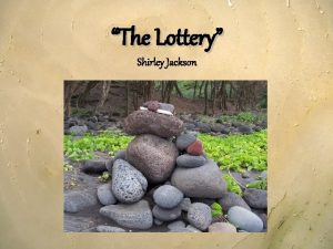 The lottery shirley jackson worksheet