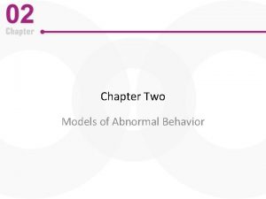Multipath model of psychopathology Multipath model of psychopathology