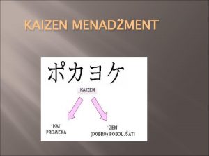Kaizen principi Kaizen principi