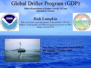 Global drifter program