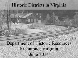 Virginia department of historical resources