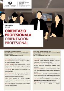 Jardunaldia Jornada ORIENTAZIO PROFESIONALA ORIENTACIN PROFESIONAL Data 2018