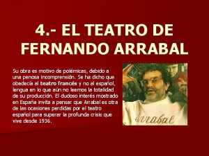 Obras de fernando arrabal