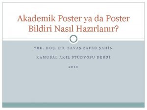 Akademik poster örnekleri