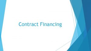 Finance contract