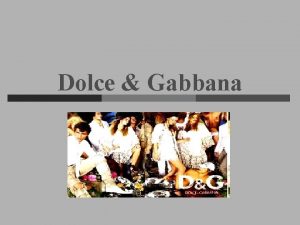 Swot dolce gabbana