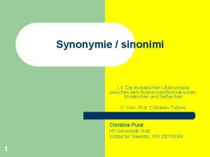 Partielle synonymie