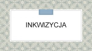 Inkwizycja co to