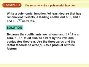 Polynomial degree 3