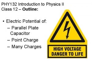 Electric potential parallel plate capacitor