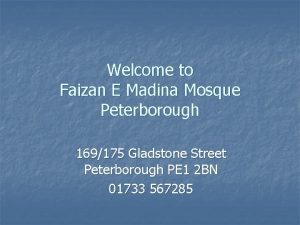 Faizan e madina masjid peterborough