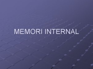 Satuan alami organisasi memori adalah