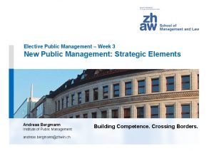 Elective Public Management Week 3 New Public Management