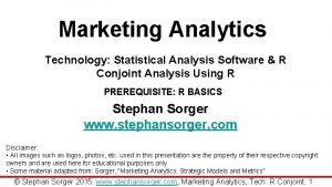 Marketing statistical analysis software