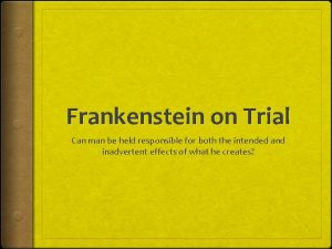 Frankenstein mock trial