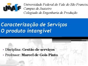 Universidade Federal do Vale do So Francisc Campus