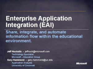 Enterprise Application Integration EAI Share integrate and automate