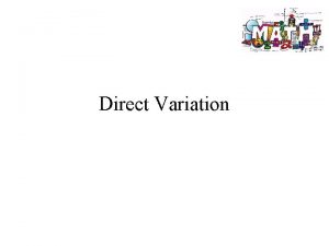 Direct variation equation
