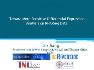 Toward More Sensitive Differential Expression Analysis on RNASeq