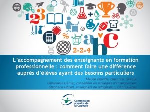 Laccompagnement des enseignants en formation professionnelle comment faire