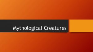Hybrid mythological creatures
