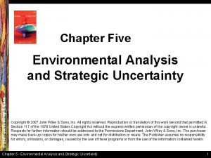 Chapter Five 2007 John Wiley Sons Environmental Analysis