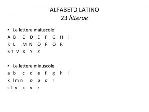 Lettere alfabeto latino