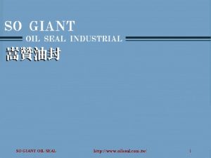 So giant oil seal So giant oil seal