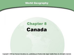 World geography chapter 8 section 1
