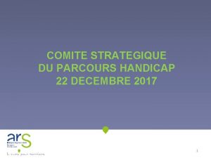 COMITE STRATEGIQUE DU PARCOURS HANDICAP 22 DECEMBRE 2017