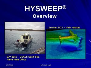 HYSWEEP Overview Sunken DC 3 Fish Habitat SV