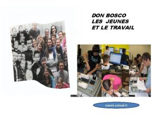 DON BOSCO LES JEUNES ET LE TRAVAIL nanni