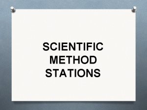 SCIENTIFIC METHOD STATIONS Seed Germination Lab O Its
