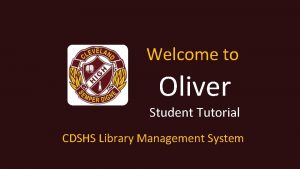 Oliver library chhs