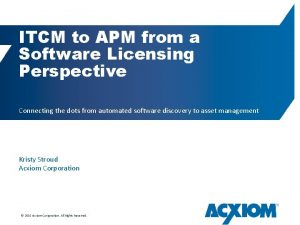 Itcm network assessment